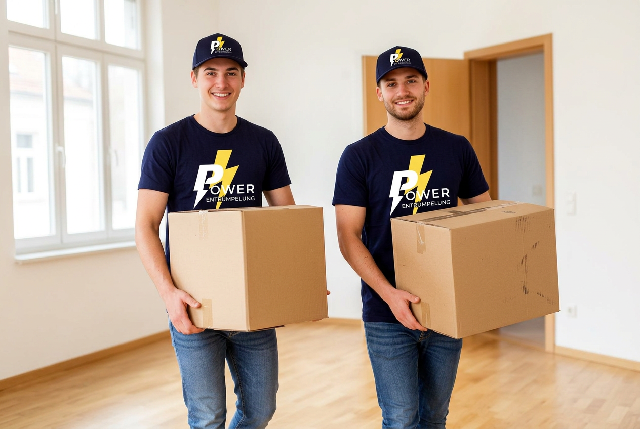 Team von Power Entrümpelung beim Räumen einer Wohnung in Wolfsburg