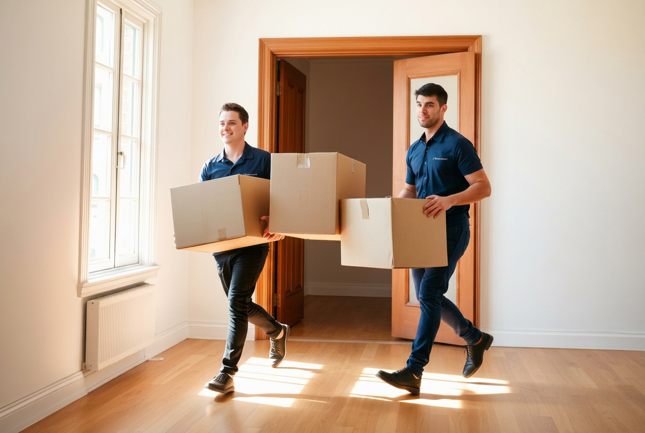 Team von Power Entrümpelung beim Räumen einer Wohnung in Wolfsburg